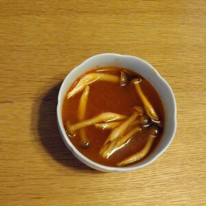 中華風！しめじの味噌スープ＋＋
